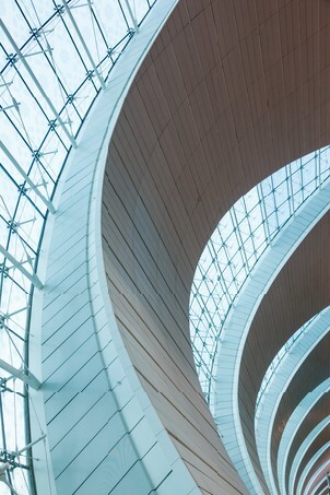 pattern set roof at the airport